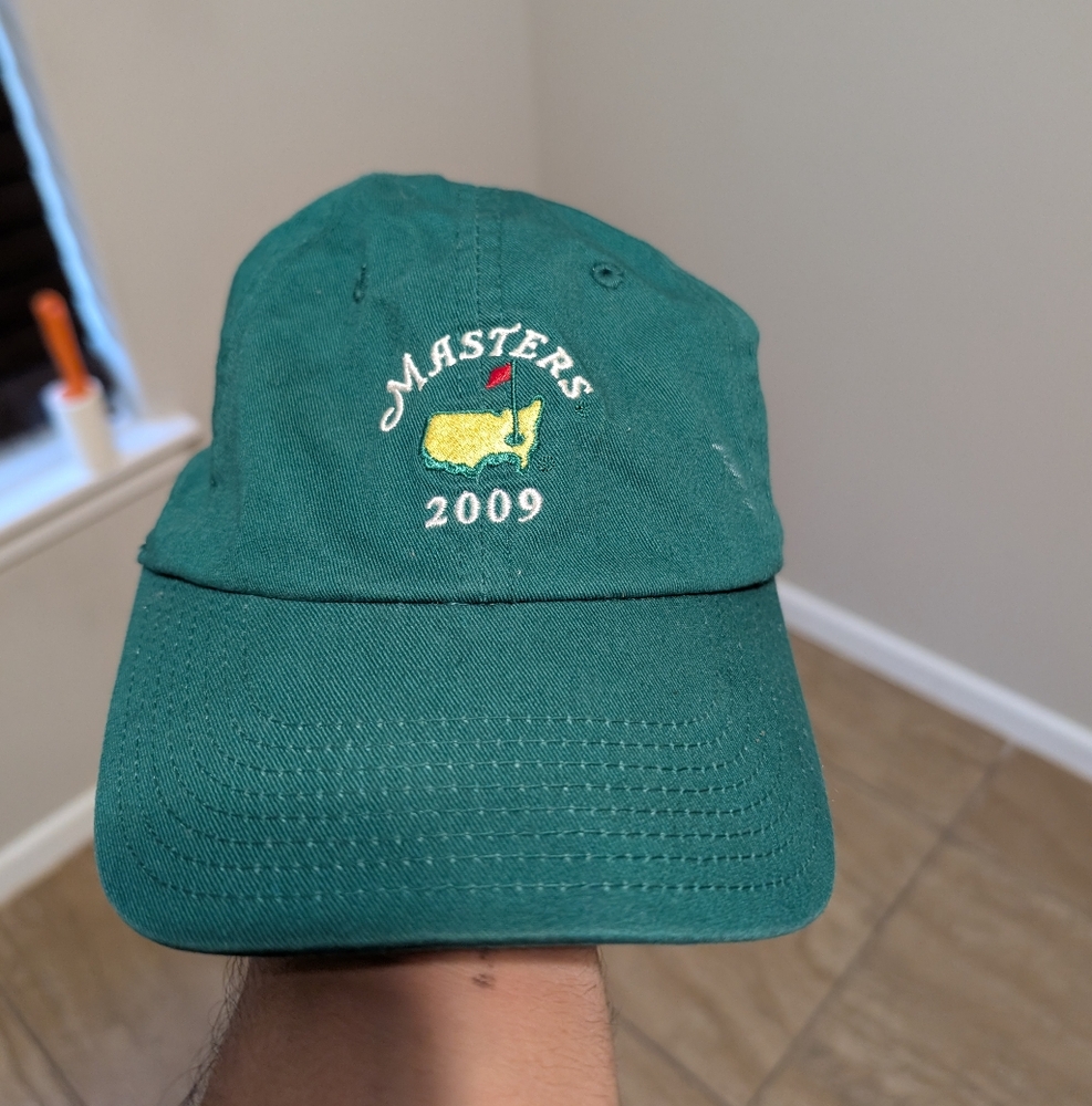 Masters Hat Cap Mens Strap Back Green 2009 Logo American Needle Golf Golfing